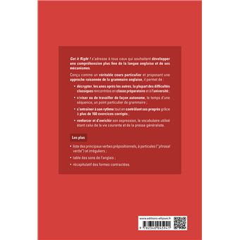 Get it right! Grammaire anglaise. 48 séquences pour renforcer son anglais. B2-C1