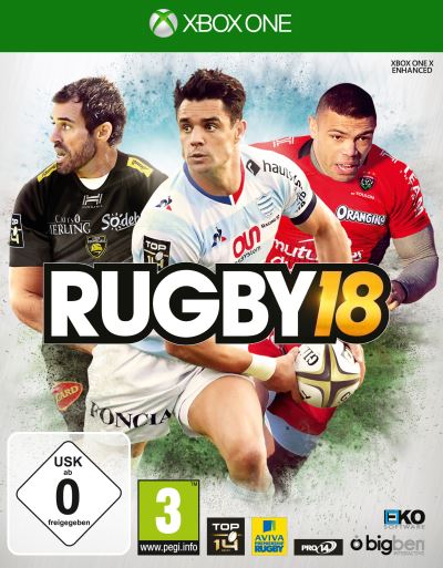Pochette avant du jeu Rugby 18 Xbox One