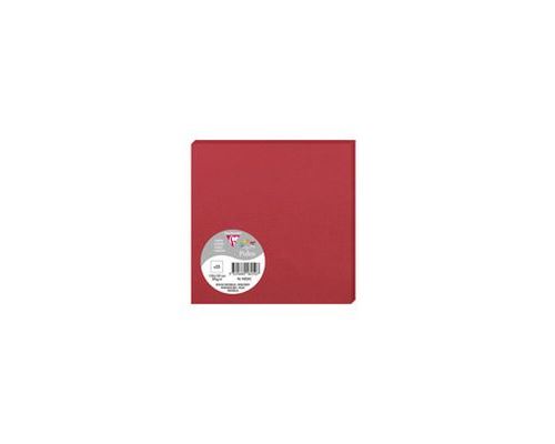 Pack de 25 cartes Pollen 135 x 135 mm Rouge groseille