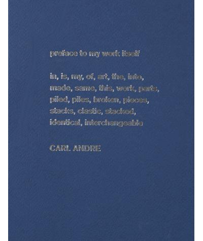 Carl andre la sculpture comme lieu 1958-2010