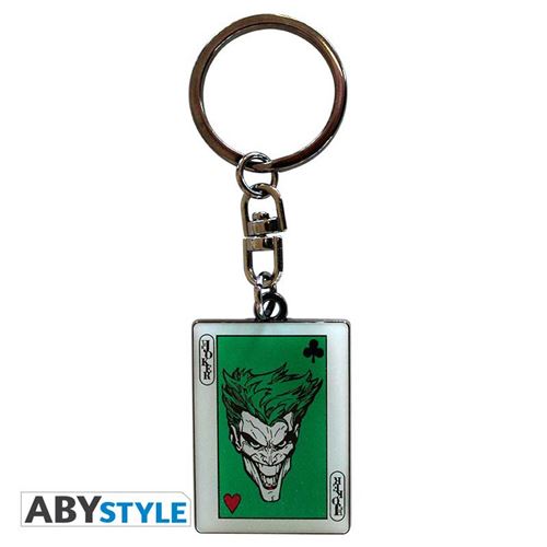 DC COMICS-PORTE-CLES METAL-CARTE JOKER