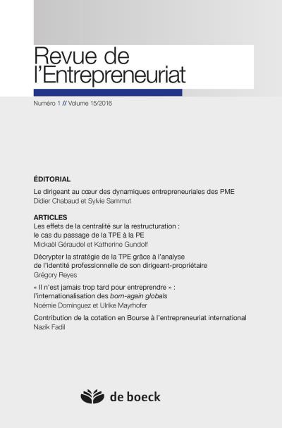 L'entrepreneuriat,2016-01