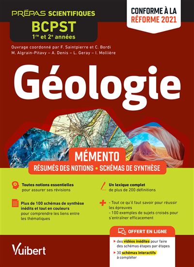 Mémento Géologie BCPST 1re et 2e années - Françoise Saintpierre - broché