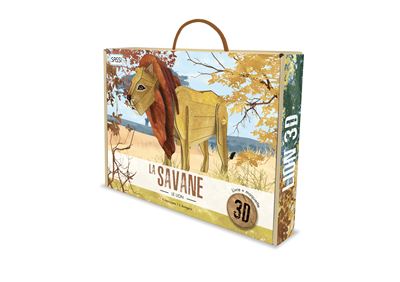 La savane - Le lion 3D