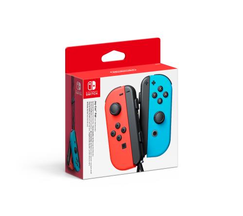 Paire de manettes Nintendo Switch Joy-Con gauche bleue néon et droite rouge néon
