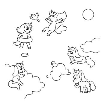 Pinceau surprise - Licornes