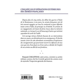 Cinq siècles d'opérations extérieures des armées françaises