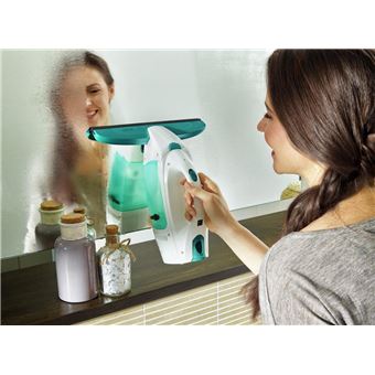 Leifheit Aspirateur à vitres Dry & Clean, lave vitre électrique utilisable  à 360° & manche 43 cm, set nettoyage pour toutes les surfaces lisses :  : Cuisine et Maison