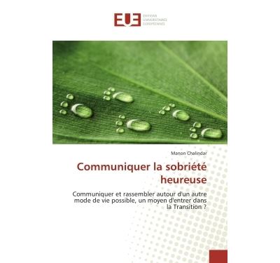 Communiquer la sobriete heureuse
