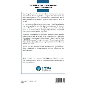 Problématiser les situations professionnelles