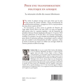 Pour une transformation politique en Afrique