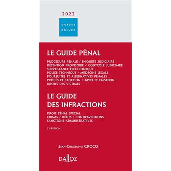 Guide pénal - Guide des infractions 2022 23ed