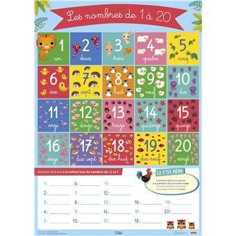 Les nombres de 1 à 20