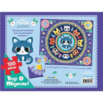 Trop mignons ! Mon puzzle pailleté - Puzzle de 100 pièces avec des paillettes - À partir de 6 ans