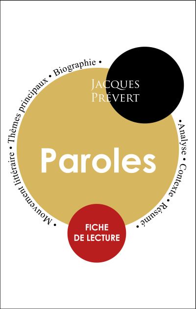 Fiche de lecture paroles etude integrale