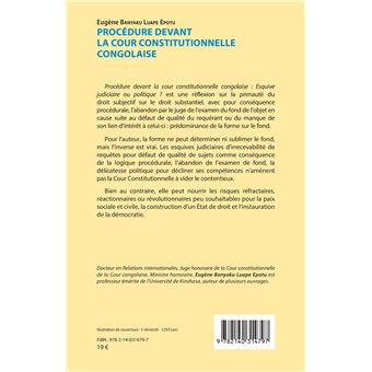 Procédure devant la cour constitutionnelle congolaise