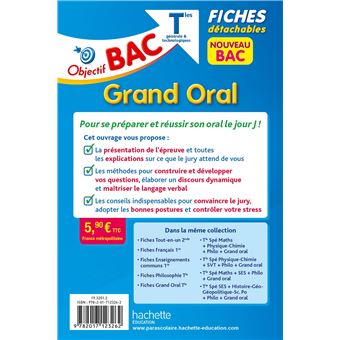 Objectif Bac - Fiches Le Grand oral du Bac