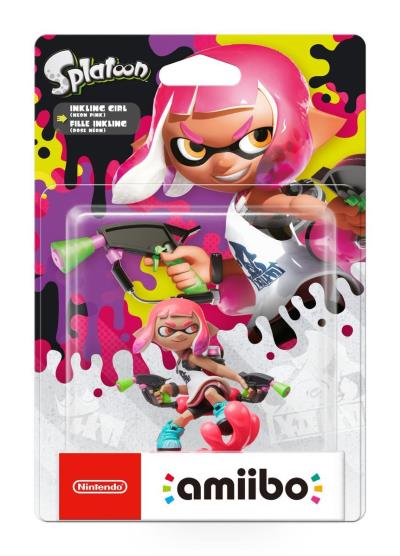Figurine Amiibo Fille Inkling Rose Néon