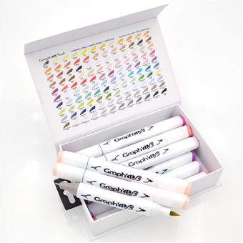 Set de 12 marqueurs Graph'it Manga Shojo pointes brush & extra fine
