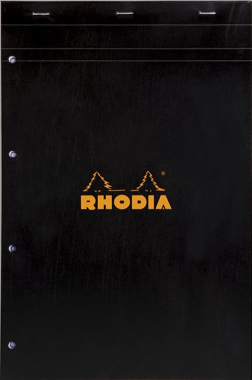 RHODIA BLOC NOIR N20 A4+ PERFO 5X5