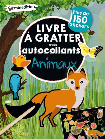 Mon livre d'autocollants a gratter animaux