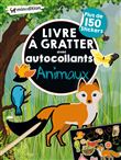 Livre à gratter avec autocollants  - Animaux