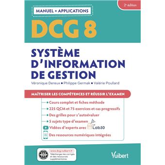 DCG 8 - Systèmes d'information de gestion : Manuel et Applications