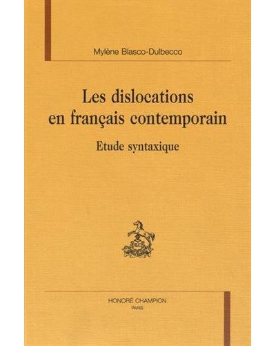 Les dislocations en francais contemporain etude syntaxie
