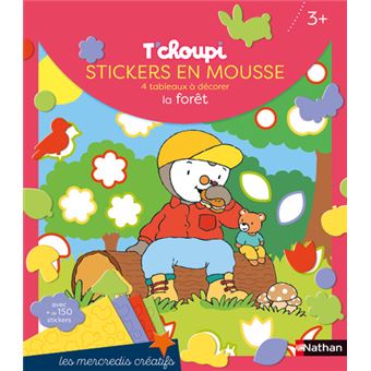 T'choupi stickers en mousse la forêt