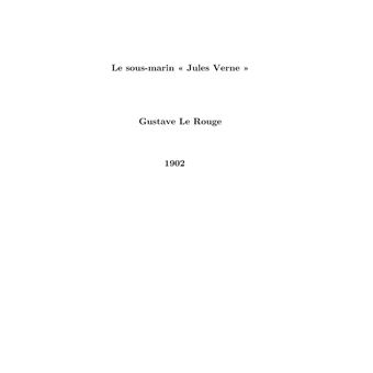 Le sous-marin « Jules Verne »