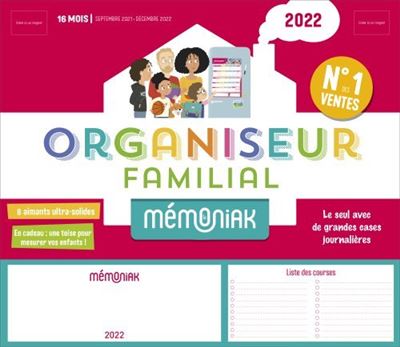 Organiseur familial Mémoniak 2021-2022 -  Editions 365 - broché