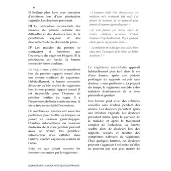 Quand faire l'amour n'est que souffrance