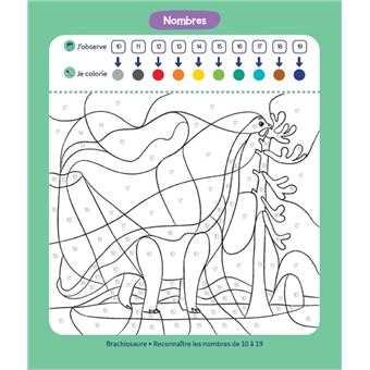 Coloriages malins: Les dinosaures - Lettres et nombres GS