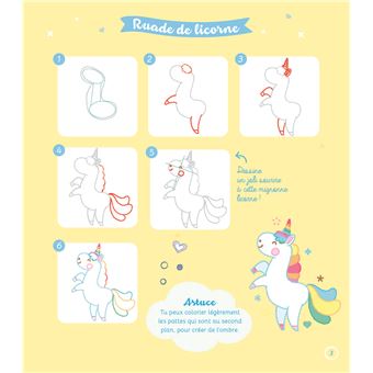 Mes licornes à dessiner en pas à pas