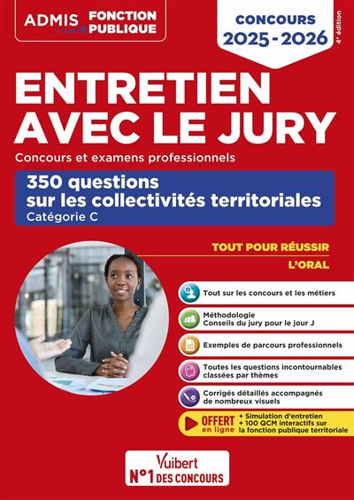 Entretien avec le jury - 340 questions sur les collectivités territoriales - Catégorie C - Fabienne Geninasca - broché