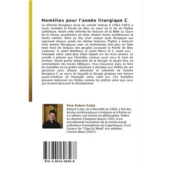 Homélies pour l'année liturgique c