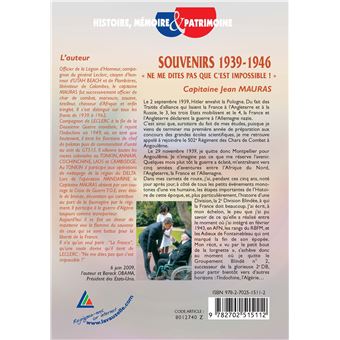 Souvenirs 1939 - 1946