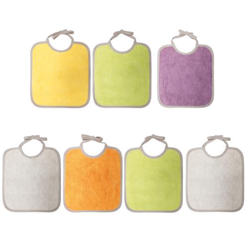 Lot de 7 bavoirs Babycalin Naissance lacets 19 x 21 cm