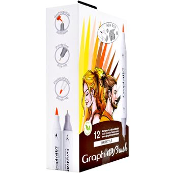 Set Comics de 24 marqueurs GRAPH'IT Brush & Extra fine