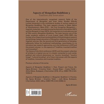 Aspects of Mongolian Buddhism