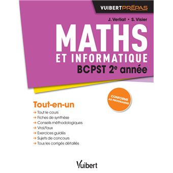 Maths Bcpst 2e Annee Cours Synthese Et Exercices Corriges Broche Jerome Verliat Stella Visier Achat Livre Fnac
