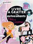 Livre à gratter avec autocollants  - Fées & licornes