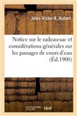 Notice sur le radeau-sac et considérations générales sur les passages de cours d'eau