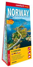 Norvège 1/1M (carte grand format laminée) - Anglais