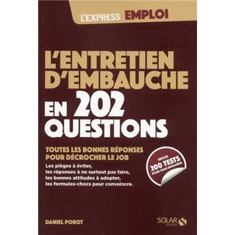 L Entretien D Embauche En 202 Questions Broche Daniel Porot Achat Livre Fnac