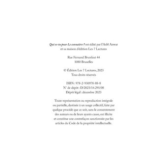 Qui es-tu pour Le connaître ?