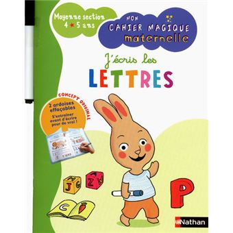 Mon cahier magique maternelle - j'ecris les lettres - moyenne section 4/5  ans - cartonné - Collectif - Achat Livre
