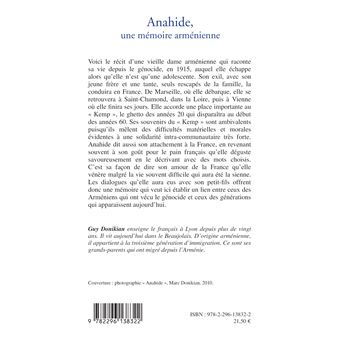 Anahide, une mémoire arménienne