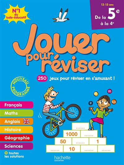 Jouer pour réviser - De la 5e à la 4e 12-13 ans