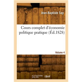 Cours complet d'économie politique pratique. Volume 4